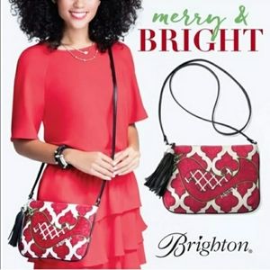 Brighton Love Dove Pouch Christmas Crossbody Purse
